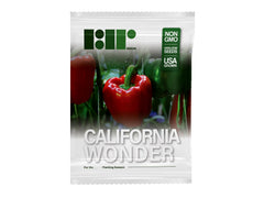 RDR Seeds California Wonder peppers maturing from green to red on the vine