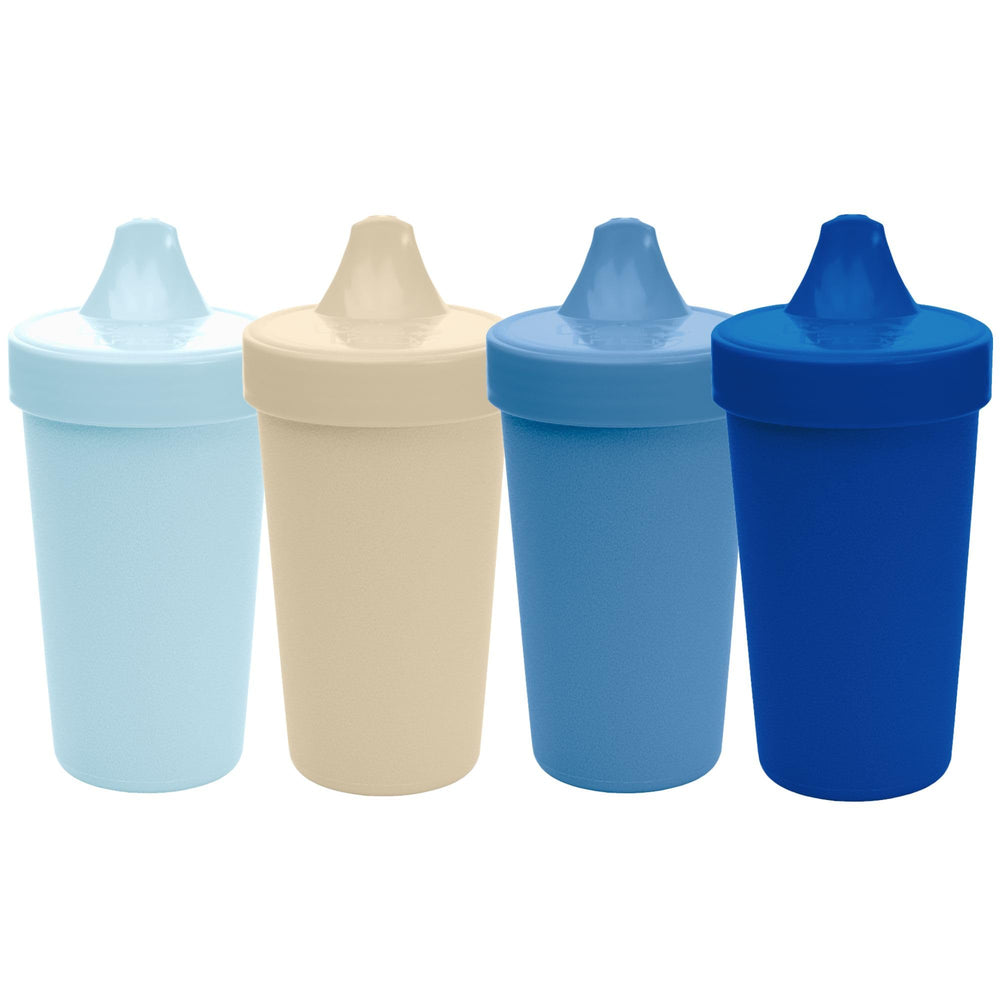 Re-Play spill-proof sippy cups with leak-free valve for confident toddler sipping.