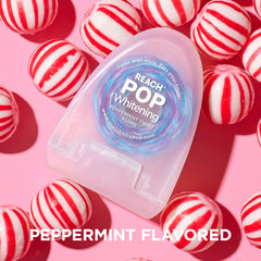 Reach POP peppermint flavor floss offers a refreshing, clean feel during flossing.