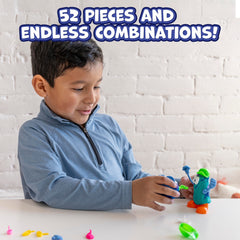 Ready 2 Learn 21 shapes for versatile character building in dough.