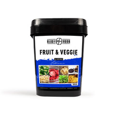 Ready Hour fruit and veggie mix packaging demonstrates durable emergency storage.