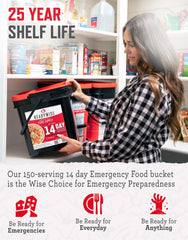 ReadyWise bucket highlighting up to 25-year shelf life for long-term readiness.