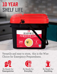 ReadyWise split-lid tray provides fast, tidy serving of emergency meals.