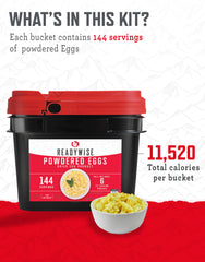 ReadyWise stackable design saves space in pantry, car, or backpack.