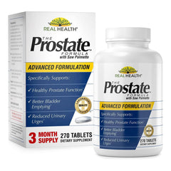 Real Health Prostate Formula bottle front showing trusted prostate support for daily wellness