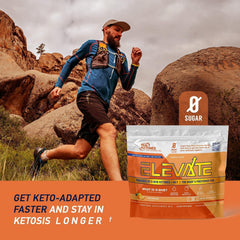 Real Ketones electrolyte powder closeup emphasizes electrolyte blend for hydration