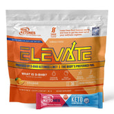 Real Ketones MCT BHB orange packets show convenient keto hydration with electrolytes