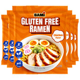 Real Naturals BAMI gluten free ramen noodles in a six-pack for quick weeknight meals.