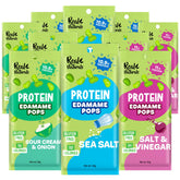 Real Naturals edamame sea salt pack showing crunchy texture for on-the-go protein