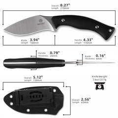 REAT 4-inch D2 blade close-up highlights edge retention for piercing and detail work