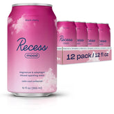 Recess Mood magnesium-adaptogen bottle pour for calm relaxation.
