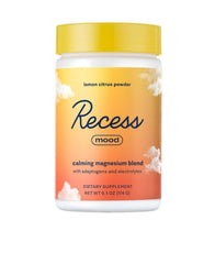 Recess Mood Powder lemon citrus tub front showing calm flavor option