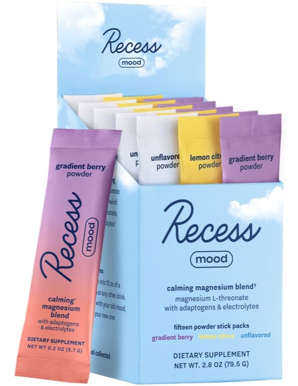 Recess Mood Powder sampler box with 15 sticks for on-the-go calm.