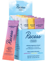 Recess Mood Powder sampler box with 15 sticks for on-the-go calm.