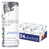 Red Bull Coconut Edition can front view boosts alertness during workouts.