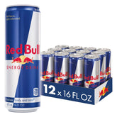Red Bull energy drink front can view for a quick energy boost