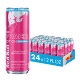 Red Bull Peach Edition Sugarfree can front view for a quick energy boost.