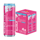Red Bull Peach Edition Sugarfree can with crisp peach flavor boosts alertness.