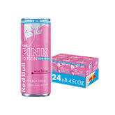 Red Bull Pink Edition Sugar-Free can with wild berries boosts alertness and energy.