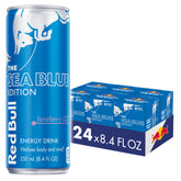 Red Bull Sea Blue Edition can front view for a burst of Juneberry flavor.