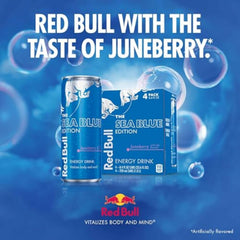 Red Bull Sea Blue Edition can side profile for on-the-go energy