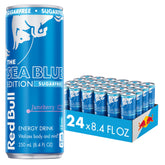 Red Bull Sea Blue Edition Sugar Free Berry can front view for on-the-go energy.