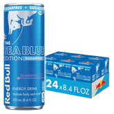 Red Bull Sea Blue Edition sugar-free can front, ready to boost your busy day.