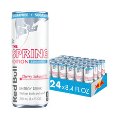 Red Bull Spring Edition Sugarfree Cherry Sakura can for a quick energy boost during workouts