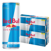 Red Bull Sugar Free can on a desk for focused study sessions.