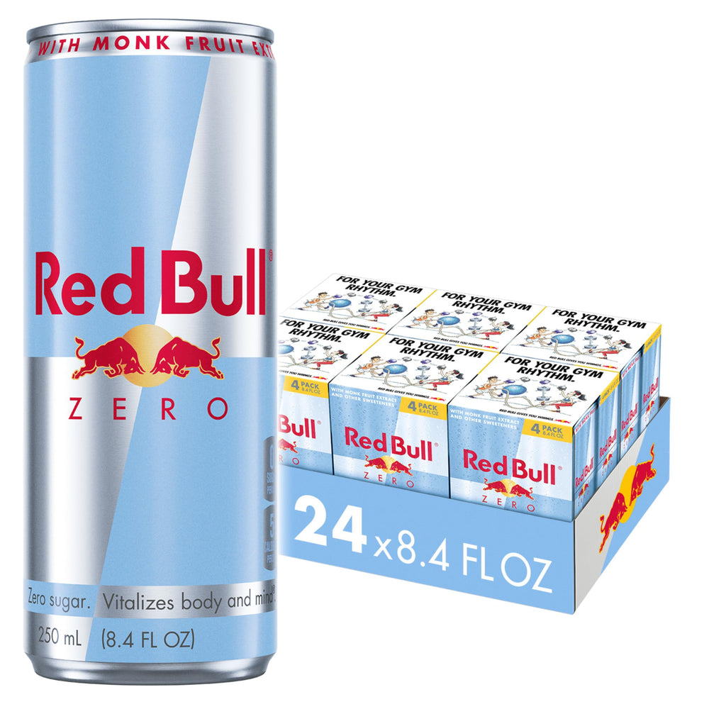 Red Bull Zero 8.4 oz can on display for on-the-go energy
