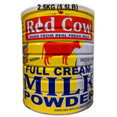 Red Cow full cream milk powder jar showing rich, creamy nutrition for daily meals