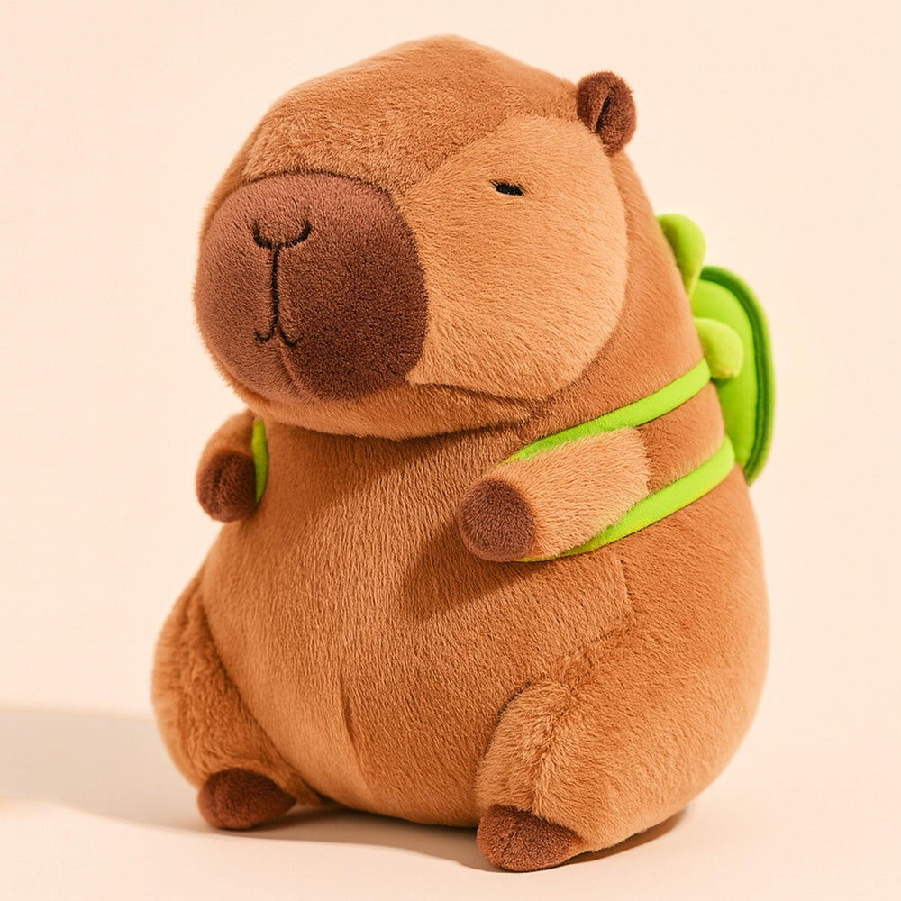 Redaica capybara plush with turtle backpack, ideal for Easter playtime.