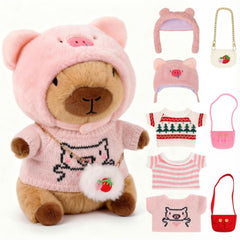 Redaica Capybara Plush with dress-up set for imaginative play