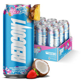 REDCON1 Energy Vice City can side view highlighting zero sugar and caffeine boost