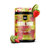 RedCon1 Total War Reloaded strawberry kiwi bottle front shows strong energy potential for workouts