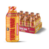 REDCON1 Total War RTD Strawberry Mango bottle pour showing pre-workout energy boost