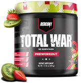 REDCON1 Total War canister in strawberry kiwi boosts sustained workout energy.