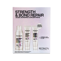 Redken Acidic Bonding Concentrate shampoo bottle strengthens bonds and conditions hair.
