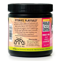 Redmond Re-Lyte Kids Pink Lemonade cup with powder dissolving easily.