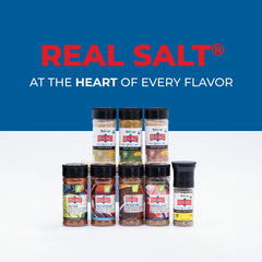 Redmond Real Salt Taco Seasoning ingredients closeup emphasizes organic herbs and minerals