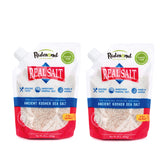 Redmond Real Sea Salt 16oz pouch front shows natural crystals for daily seasoning