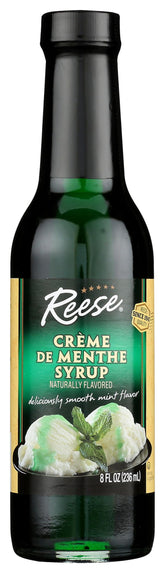 Reese Crème de Menthe Syrup bottle for versatile flavoring in drinks and desserts