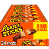 REESE'S STICKS king size box packaging for bulk snacking at home or office.