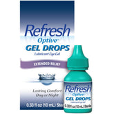Refresh Optive Gel Drops bottle for lasting eye comfort.