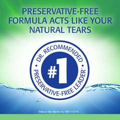 Refresh Plus single-use vials close-up, sterile packaging for on-the-go use.