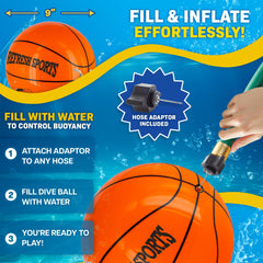Refresh Sports Quick-connect hose adapter simplifies filling for instant pool action.