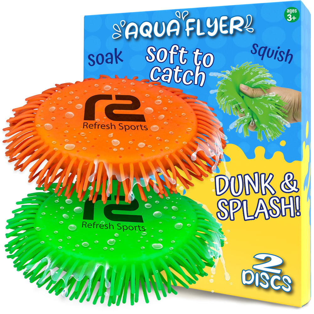 Refresh Sports water flying disc with buoyant foam core for easy throws.