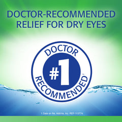 Refresh Tears bottle pour demonstrates easy, controlled drops for quick relief.