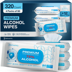 REFRESHIFY large alcohol wipes canister for quick surface sanitizing on the go.