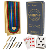Regal Games Cribbage board: durable wooden surface for family game nights.